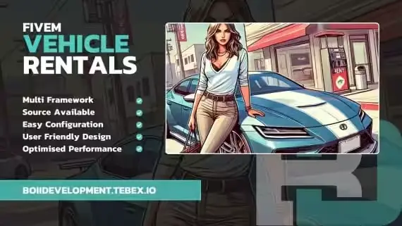 Free FiveM Vehicle Rental Script | QBCore, ESX & Qbox