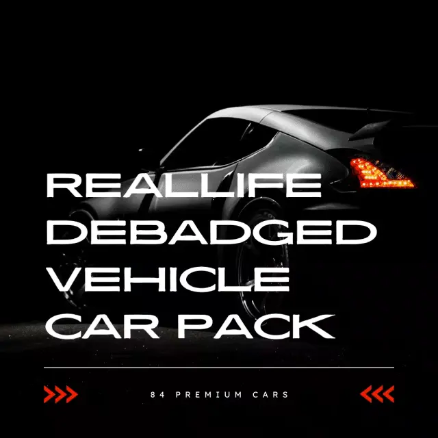 Explore 84 Debadged Cars in RealLife Car Pack