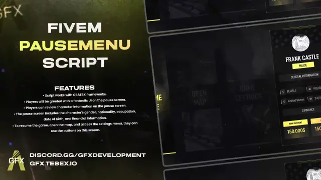FREE GFX PAUSE MENU: Enhance Game UI & Info Display