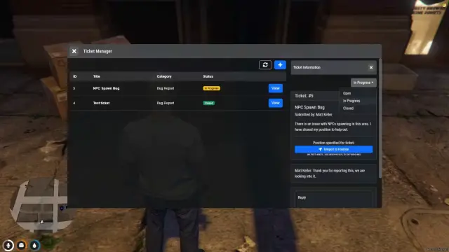 FREE In-game Ticket Manager for FiveM ESX & QB Core
