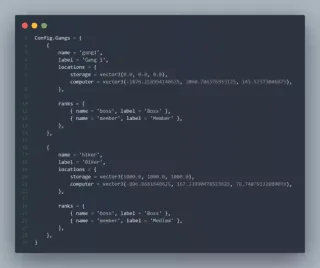 ESX/QB-Gangs with qb-bossmenu | Easy to add gangs to qbcore server screenshot 3