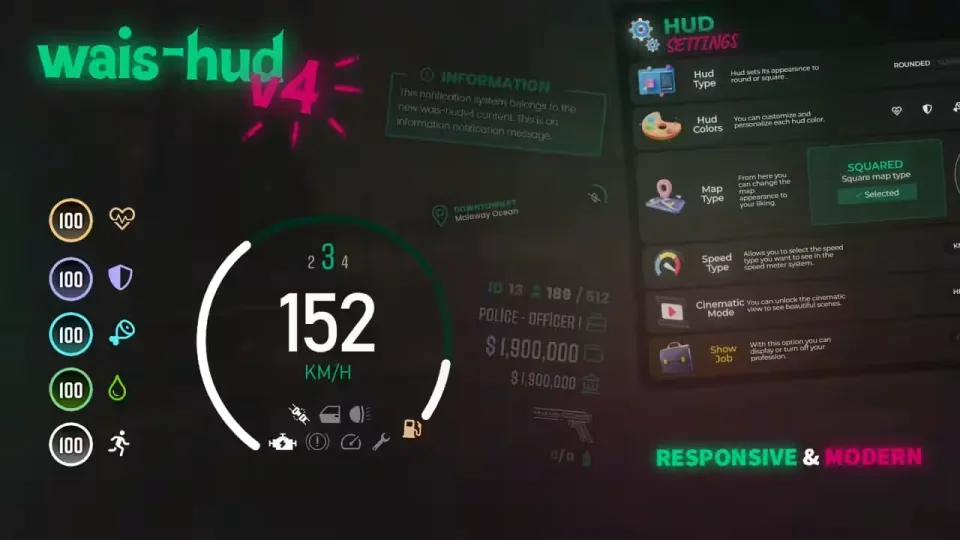 Purchase QB-HUD V4 Only on Tebex for Authentic WAIS