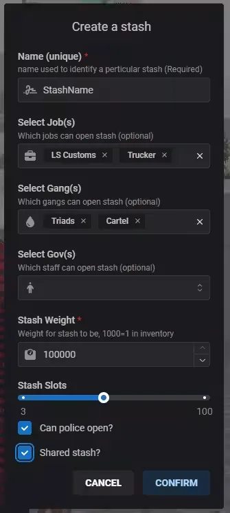 Manage Server Stashes Live with Stash Creator Tool - preview screenshot