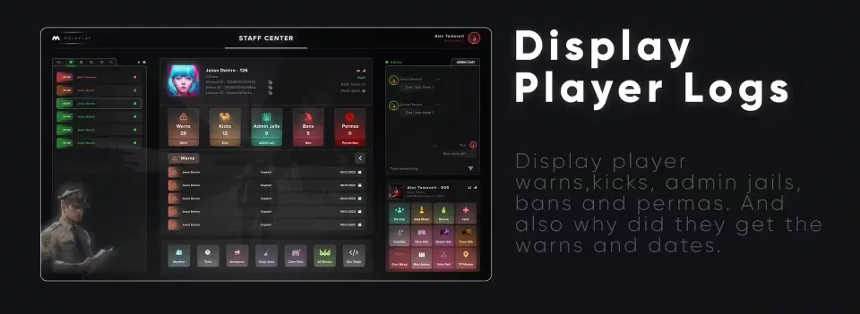 mStaff - Admin Menu - in-game screenshot 2