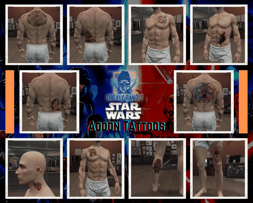 [200] Tattoo Pack for FiveM Servers | Supports qb and esx - preview screenshot 4