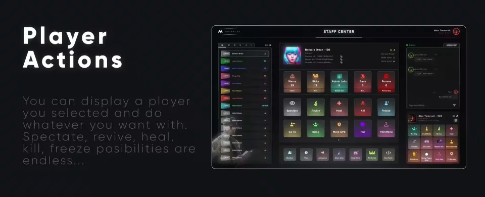 mStaff - Admin Menu - in-game screenshot 3
