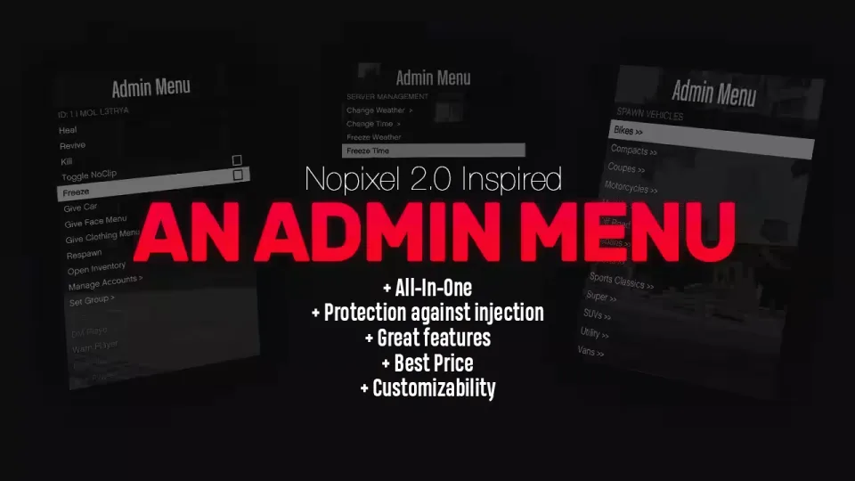 Effortless Server Management with NoPixel Admin Menu
