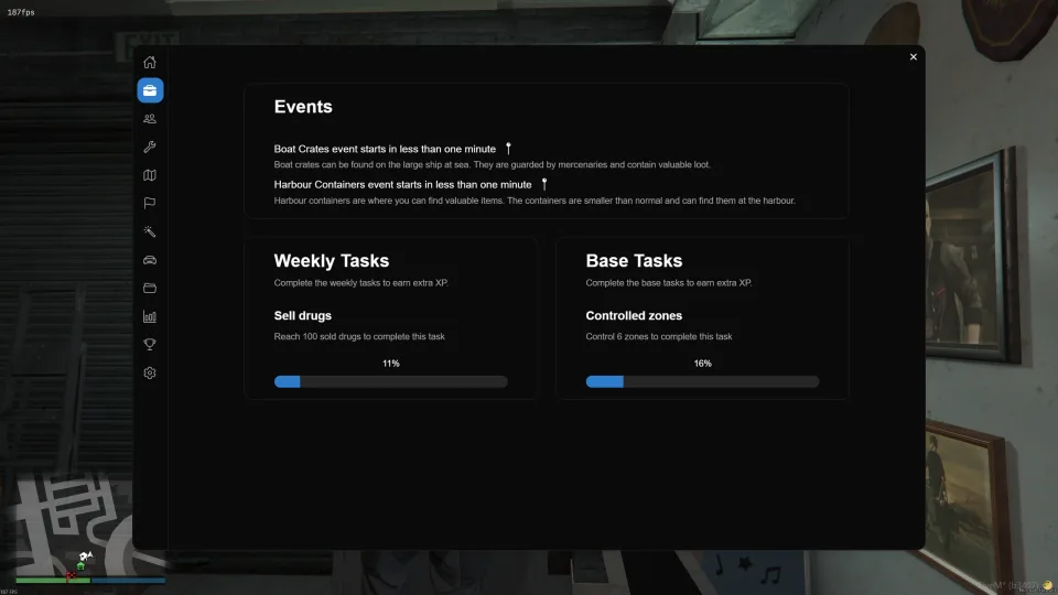 FiveM Gang Script | Electus Gangs - interface detail