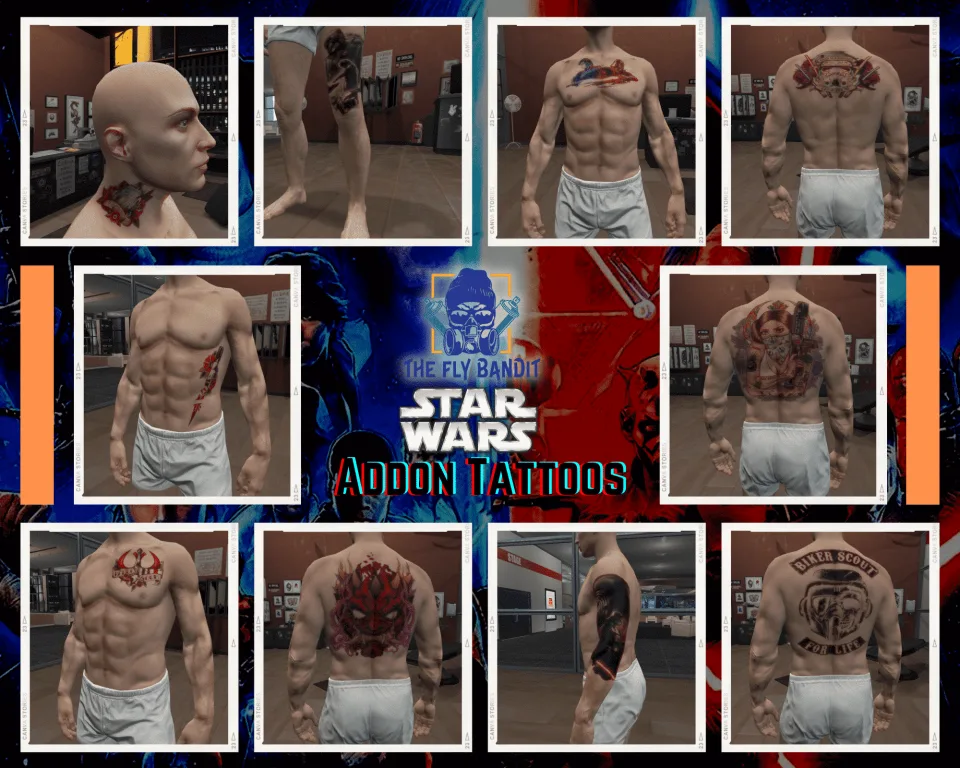 [200] Tattoo Pack for FiveM Servers | Supports qb and esx - in-game screenshot 4