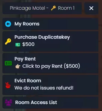 FREE Motel Script for ESX: Rent Rooms, Easy Config - preview screenshot