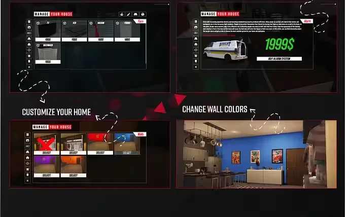 Customizable QB-Houses for FiveM: Advanced Features - preview screenshot
