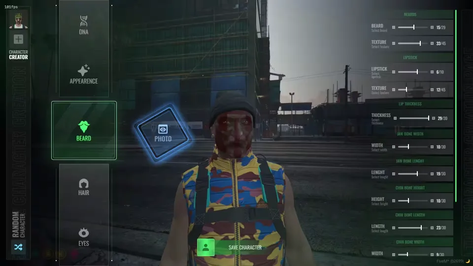 Explore Advanced Clothing Menu for ESX/QBCore - in-game screenshot