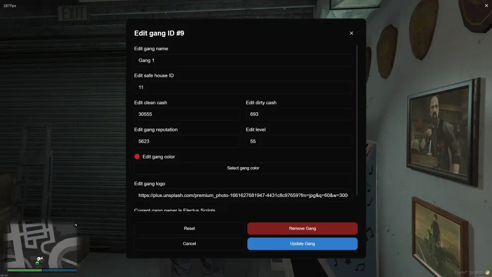 FiveM Gang Script | Electus Gangs - preview screenshot 2