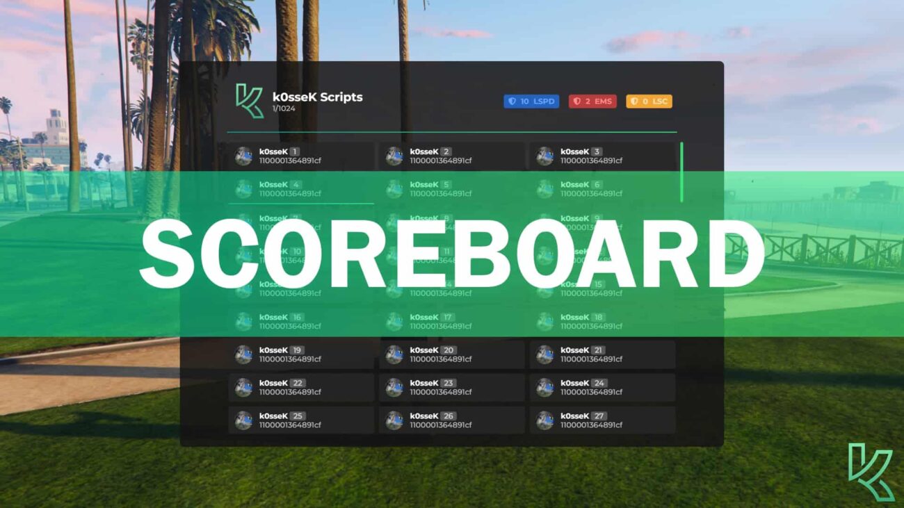 Free FiveM Scoreboard