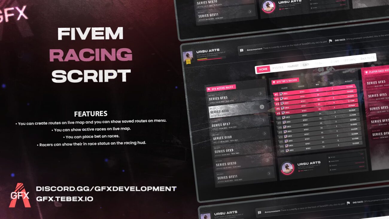 GFX Advanced Racing Script